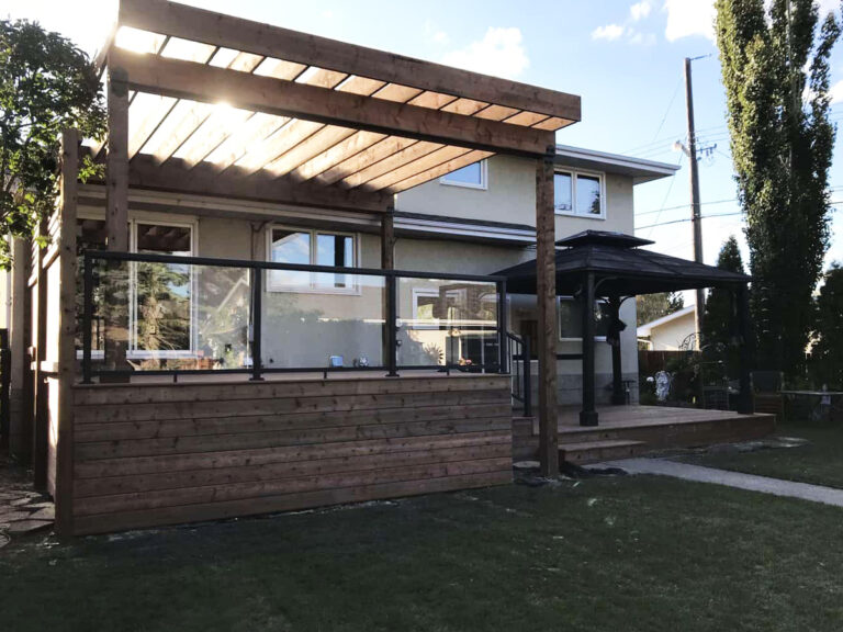 Sleek Attached Pergola