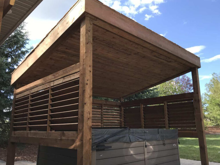 Hottub Covered by Pergola