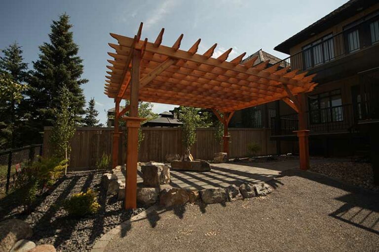 Fire Pit Shaded By Pergola