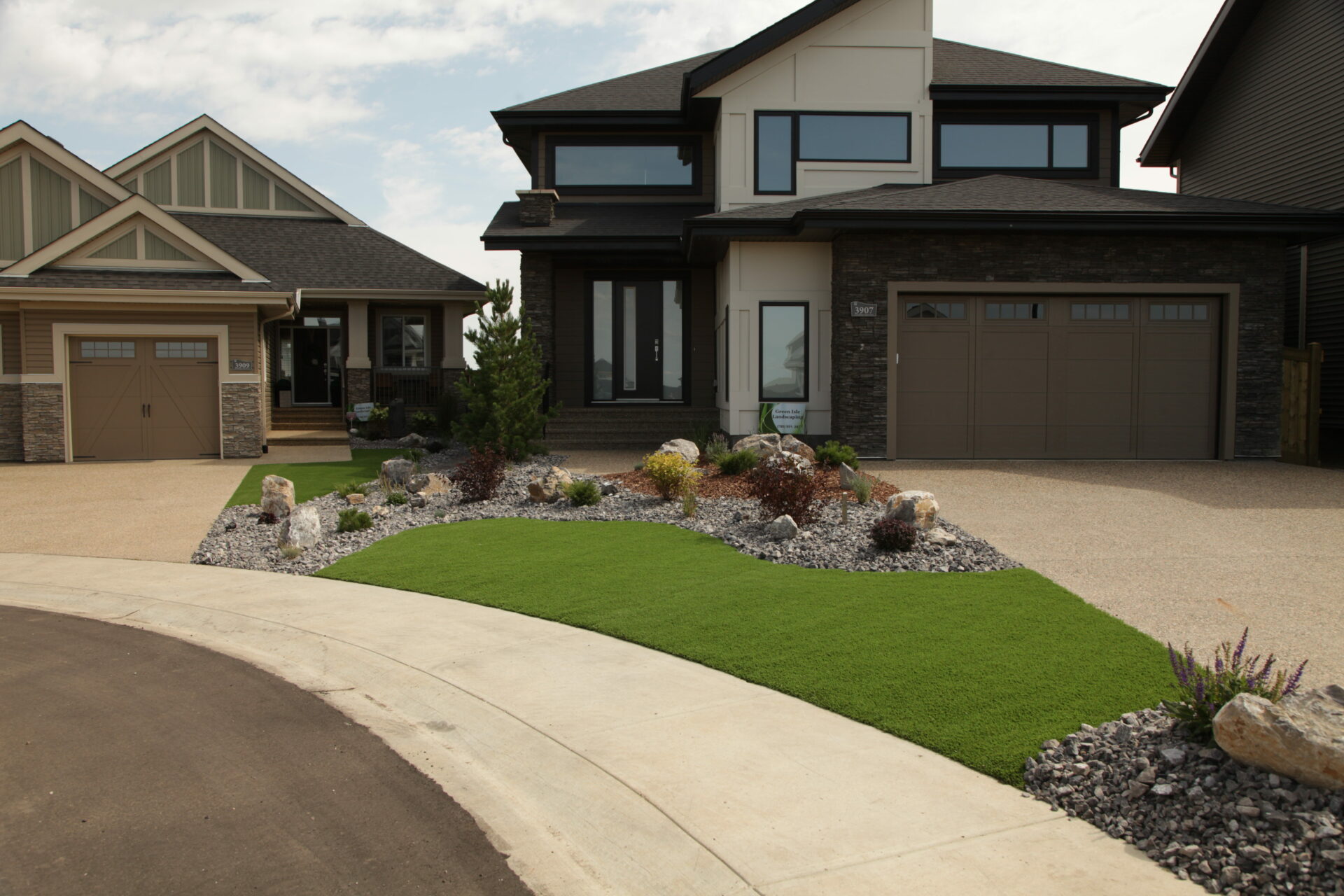 Residential landscaping for front yards in Stony Plain